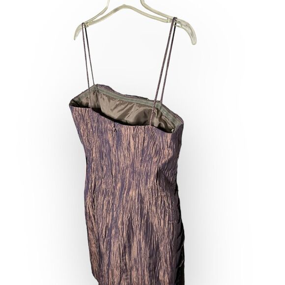 JS Collections Iridescent Mauve Spaghetti Strap Layered Cocktail Dress Sz 12 HTF - Picture 8 of 15